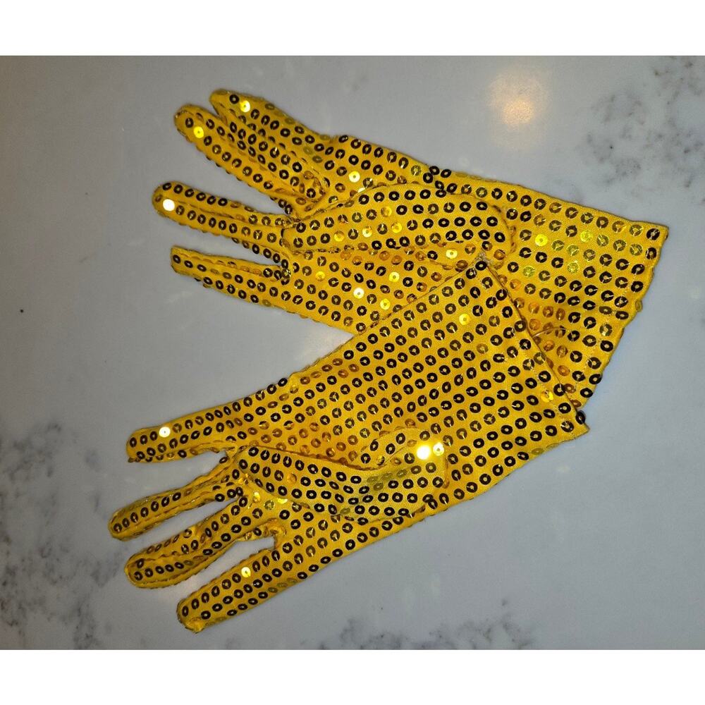 Gold / Yellow Sequin Gloves